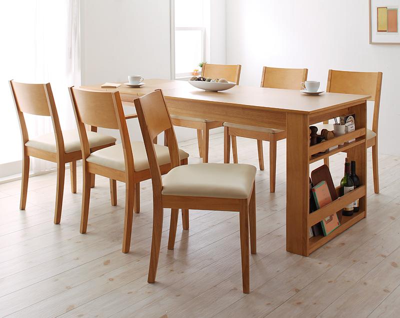 ダイニングセット 7点 6人用 収納 ダイニング7点セット ( テーブル + チェア ×6) 【 ハ ...
