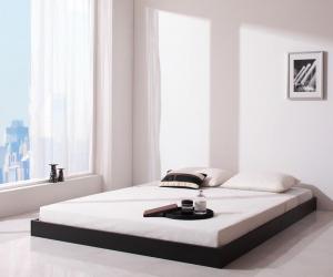 シングルベッド 一人暮らし マットレス付き ローベッド ロータイプ フロアベッド ヘッドレス 省スペース 低床 低い デザイナーズ ホテル モダン 高級 メンズ