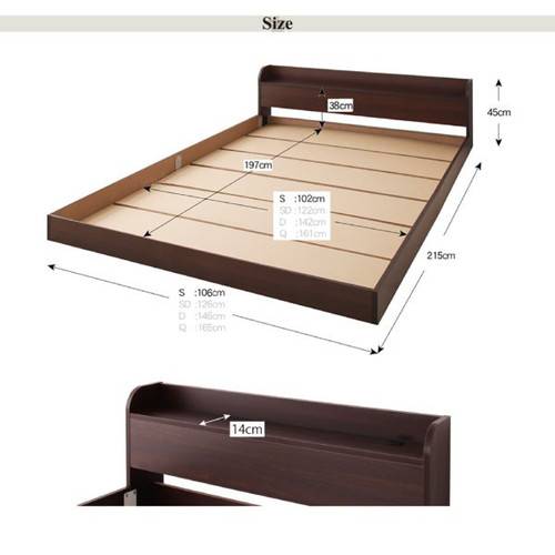 ベッド シングル ローベッド ロータイプ 低い フロアベッド 低床 棚 ラック 宮付き ヘッドボード 枕元 携帯 スマホ ティッシュ メガネ リモコン コンセント 充電 フレーム 北欧 おしゃれ モダン ヴィンテージ メンズ SボンネルCマットレス付き