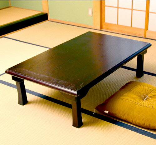 ローテーブル 完成品 センターテーブル 折りたたみ 折り畳み 折畳み 折れ脚 長方形 四角 和室 和風 木目 ウォールナットブラウン 赤茶色 幅120 奥行75...