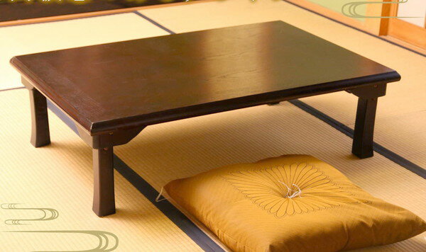 ローテーブル 完成品 センターテーブル 折りたたみ 折り畳み 折畳み 折れ脚 長方形 四角 和室 和風 木目 ウォールナットブラウン 赤茶色 幅150 奥行75...