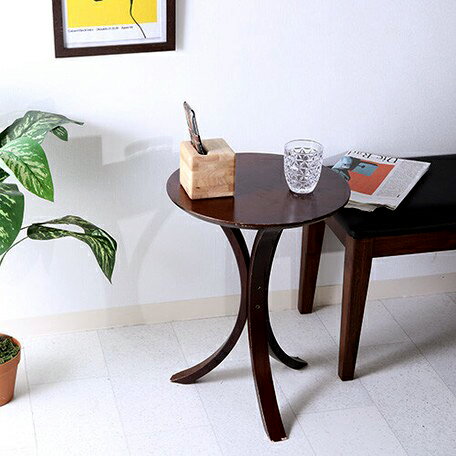 作業台 サイドテーブル ダークブラウン 茶色 【サイドテーブル テーブル キャスター ナイトテーブル フリーテーブル ベッドテーブル トレーテーブル コーヒーテ...