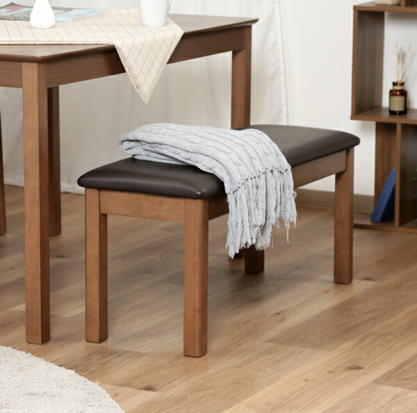 ベンチ ダイニングベンチ 椅子 おしゃれ 木製 安い 北欧 2人掛け 二人掛け 長椅子 ダイニングチェアー チェアー いす 玄関 ブラウン×ブラック 幅95 奥...