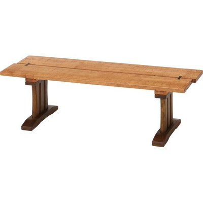 ナチュラル ブラウン 茶色 ベンチ ベンチチェアー 長椅子 二人掛け 2人掛け 2P ダイニングベン ...