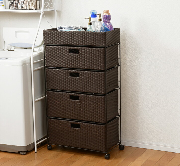ランドリーワゴン 洗面所 キャスター ランドリー ラック キッチン 収納 タオル スリム 薄型 サニタリー ボックス 棚 大容量 安い 脱衣所 下着 洗剤 浴室...