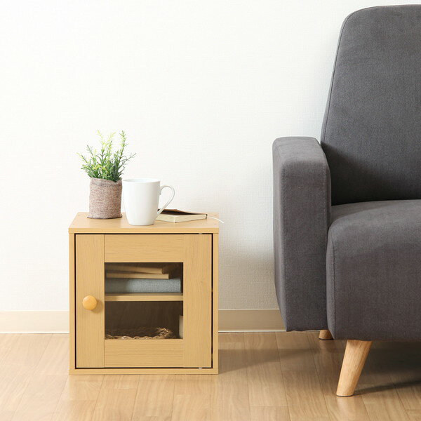 ミニ食器棚 ガラス扉付き 本棚 2段 おしゃれ 北欧 安い キッチン ラック 木製 カウンター上 収納 卓上 カラーボックス カップボード 薄型 薄い ロータイ...