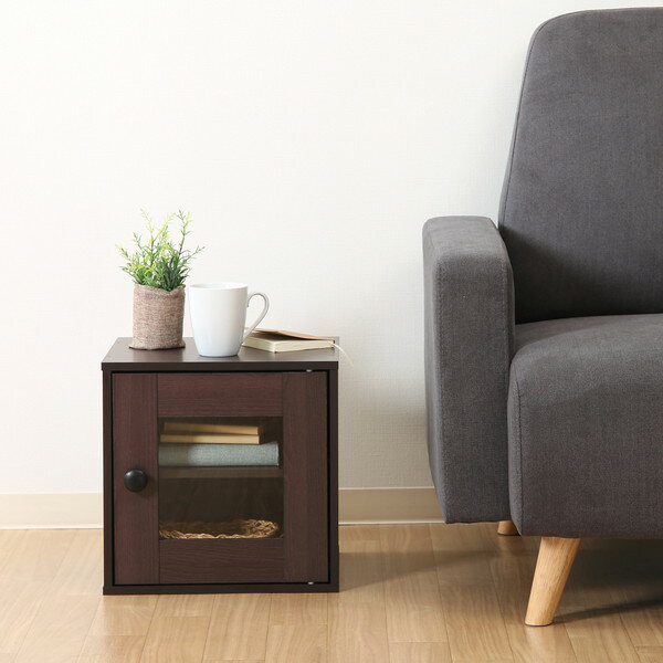 ミニ食器棚 ガラス扉付き 本棚 2段 おしゃれ 安い キッチン ラック 木製 カウンター上 収納 卓上 カラーボックス カップボード 薄型 薄い ロータイプ 低...