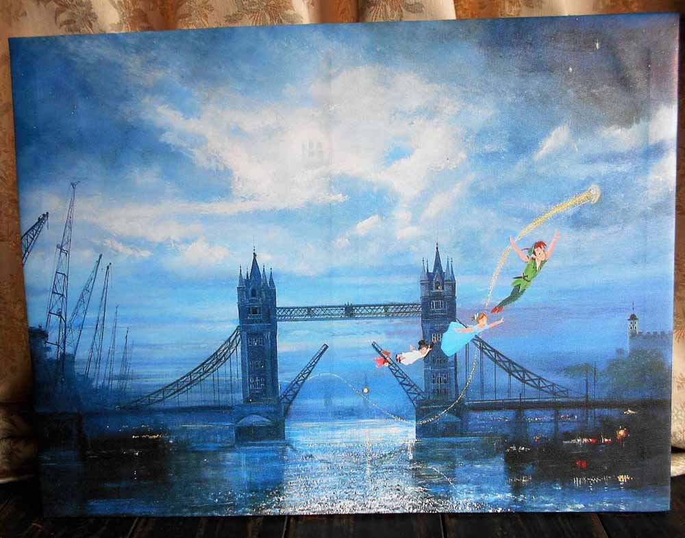 ピーターエレンショー ピーターパン その他 ディズニー キャンバスに油彩系の複製 全国送料無料 古都 京都 版画 掛け軸専門店 文永堂ピーターエレンショー ピーターパン ディズニー キャンバスに油彩系の複製 送料無料