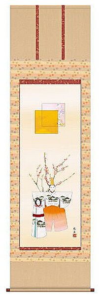 掛け軸　立雛／長江桂舟　尺五　掛軸　全国送料無料【smtb-k】【ky】