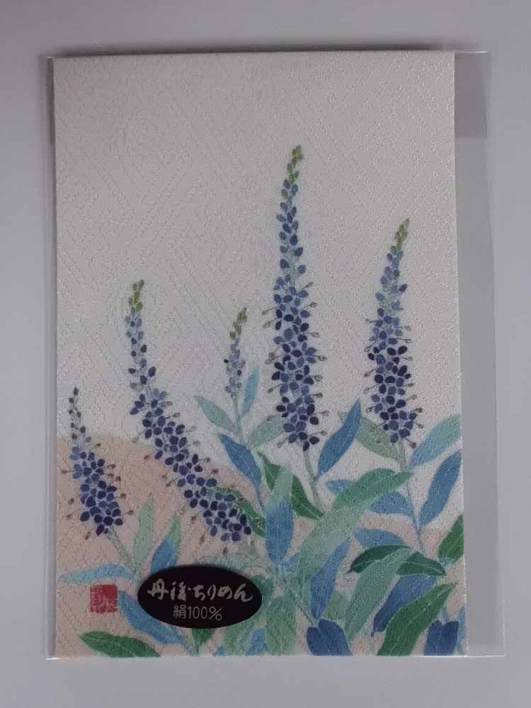 真知子友禅　ちりめん絵葉書　着物　絵はがき　四季の花　トウテイラン 【smtb-k】【ky】