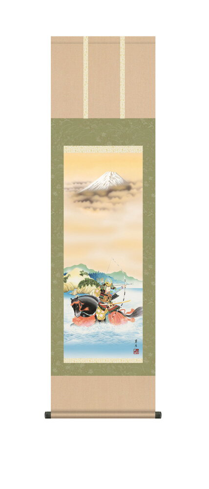 掛け軸　波上武者　吉田芳月　掛軸　全国送料無料 【smtb-k】【ky】