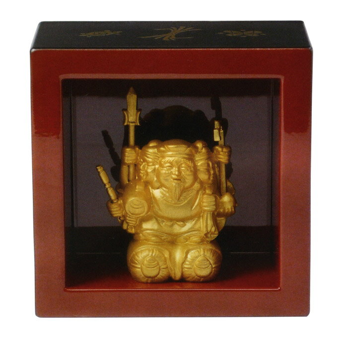 送料無料　三面大黒天　彫刻　銅像　雑貨　置物　美術 床の間