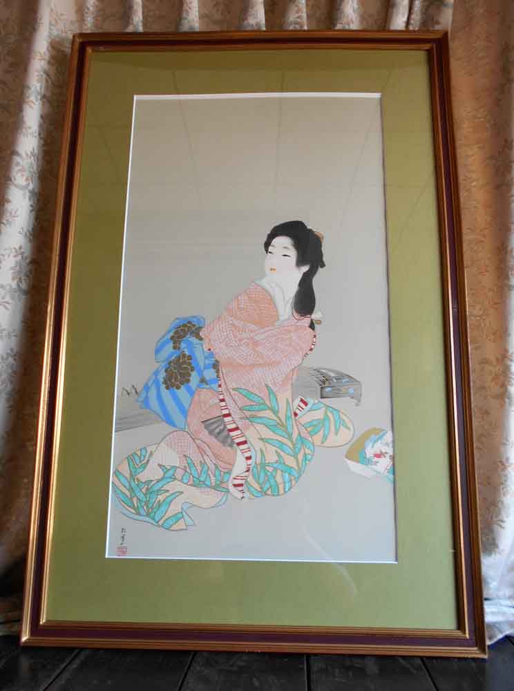 絵画　上村松園　娘深雪／版画　シルクスクリーン　全国送料無料 【smtb-k】【ky】