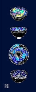 送料無料 手ぬぐい 曜変天目茶碗 てぬぐい 手拭い【smtb-k】【ky】