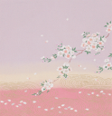 送料無料 正絹ちりめん 友仙ふろしき 観世水に桜(藤)中巾 風呂敷 着物 手ぬぐい【smtb-k】【ky】