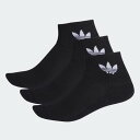 【9/4 20時~9/11 10時までポイント20倍】ミッドカットクルーソックス 3足組 ブラック 【adidas originals|アディダスオリジナルス】gvz50-fm0643