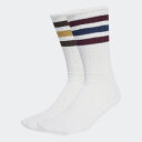 【8/2 23時〜8/21 10時までポイント20倍】リブ クルーソックス 2足組 ホワイト×マルーン 【adidas originals|アディダスオリジナルス】kss62-jx5203(4)