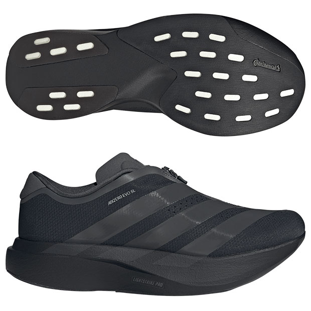 アディゼロ EVO SL ZIP M　コアブラック×グレーシックス　【adidas|アディダス】ランニングシューズkh9620
