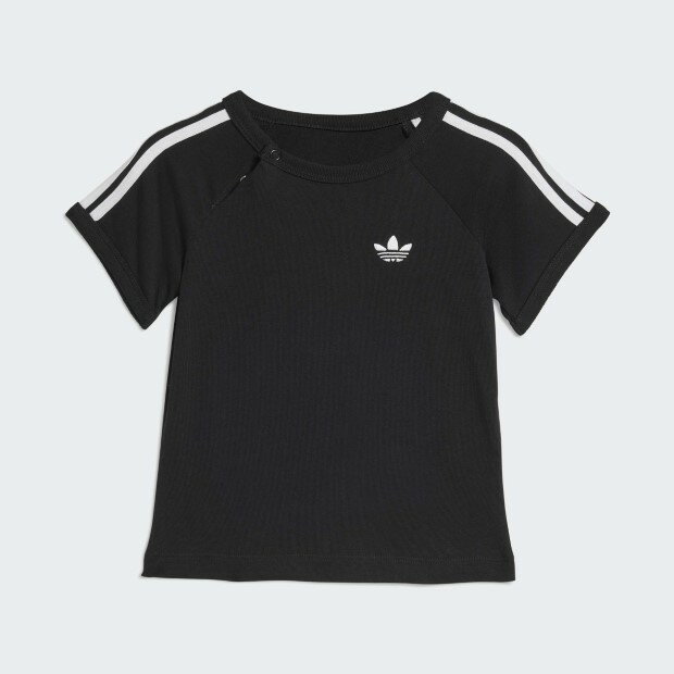 樂天商城 - ジュニア キッズ スリーストライプス 半袖Tシャツ　ブラック　【adidas originals|アディダスオリジナルス】dd608-kd1013