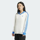 レディース スリーストライプス サテン 長袖Tシャツ クラウドホワイト 【adidas originals アディダスオリジナルス】kmy79-ir6100