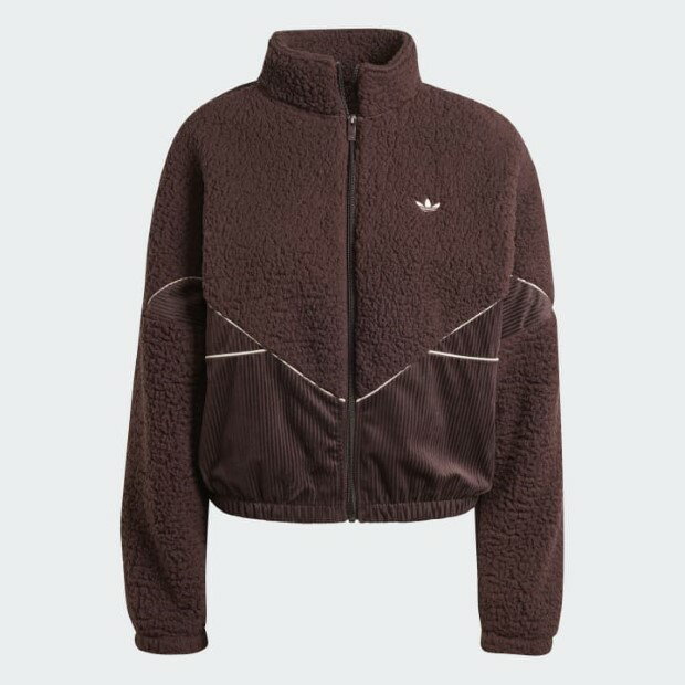 【12/4 21時〜12/11 10時までポイント20倍】【SALE セール】レディース コーデュロイ フリースミックス ジャケット　シャドーブラウン 　【adidas originals|アディダスオリジナルス】eeb62-ii8084のサムネイル