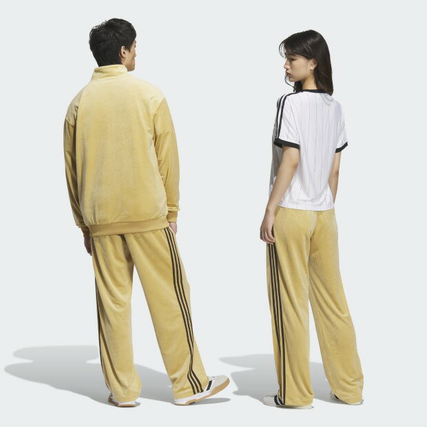 ベッケンバウアー ベロア トラックパンツ　ゴールデンベージュ　【adidas originals|アディダスオリジナルス】juu24-jm2267