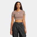 【8/2 23時〜8/21 10時までポイント20倍】【SALE セール】レディース エッセンシャルズ リブ Tシャツ トレースブラウン 【adidas ori...
