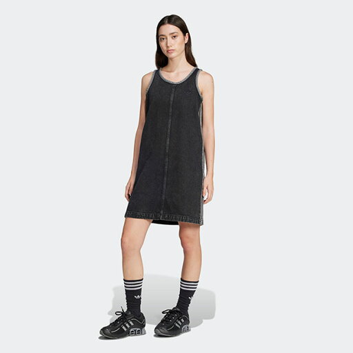 レディース アディカラー デニム スリーストライプス タンクワンピース トゥルーブラックデニム 【adidas originals|アディダスオリジナルス】ksr52-jd3108 レディース アディカラー デニム スリーストライプス タンクワンピース トゥルーブラックデニム 【adidas originals|アディダスオリジナルス】ksr52-jd3108