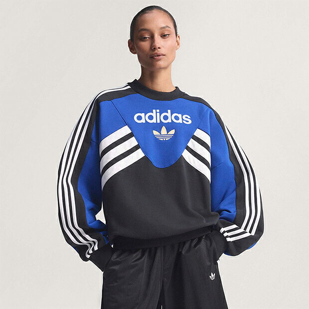 乐天商城 - 【SALE対象】レディース クルー ウィズ カットライン スウェットシャツ　ロイヤルブルー　【adidas originals|アディダスオリジナルス】e4043-kd7769