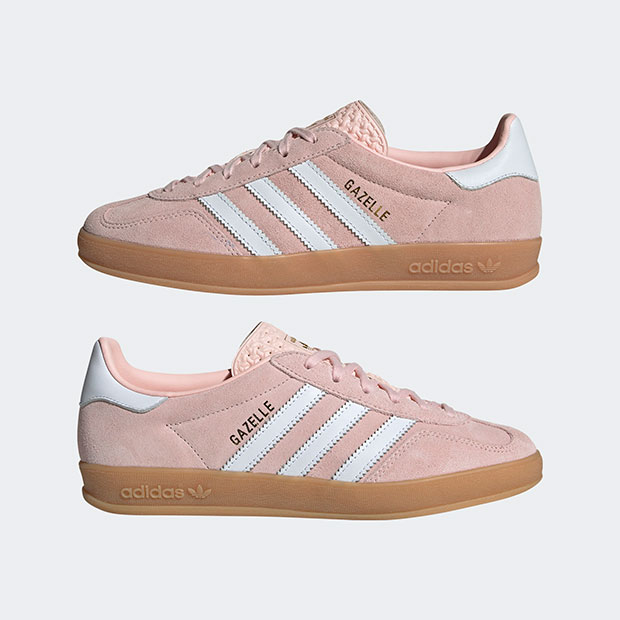 【3/4 21時〜3/11 10時までポイント20倍】レディース ガゼル インドア GAZELLE INDOOR nka05　サンディピンク×クラウドホワイト　【adidas originals|アディダスオリジナルス】ih5484のサムネイル