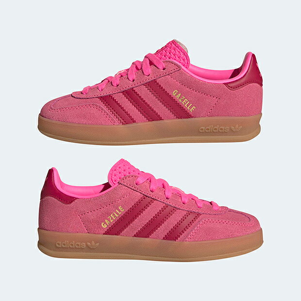 ジュニア キッズ ガゼル インドア oow93　ルシッドピンク×チームビクトリーレッド　【adidas originals|アディダスオリジナルス】kj2301