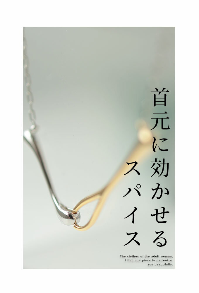 シルバーとゴールド連なるニュアンスチャームネックレス レディース ファッション 小物 アクセサリー ネックレス アクセ 大人可愛い 40代 レディースファッション 50代女性 ファッション 60代 ミセスファッション サワアラモード sawaalamode otona 【9月11日20時販売新作】