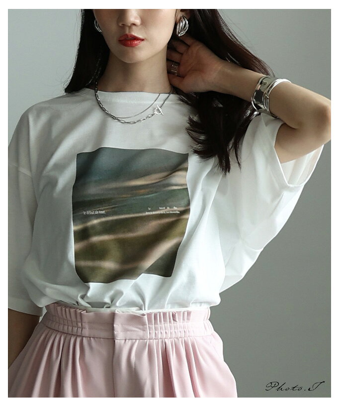 ひんやり心地よい接触冷感＆UVマーブルプリントTシャツ レディース ファッション トップス カットソー Tシャツ プリント マーブル 接触冷感 UVカット 半袖 30代 40代 50代 60代 アラモード alamode otona 大人 kawaii 可愛い 洋服 かわいい服 【5月16日20時販売新作】 a-la-mode-10014948 ALAMODE アラモード サンプル画像2