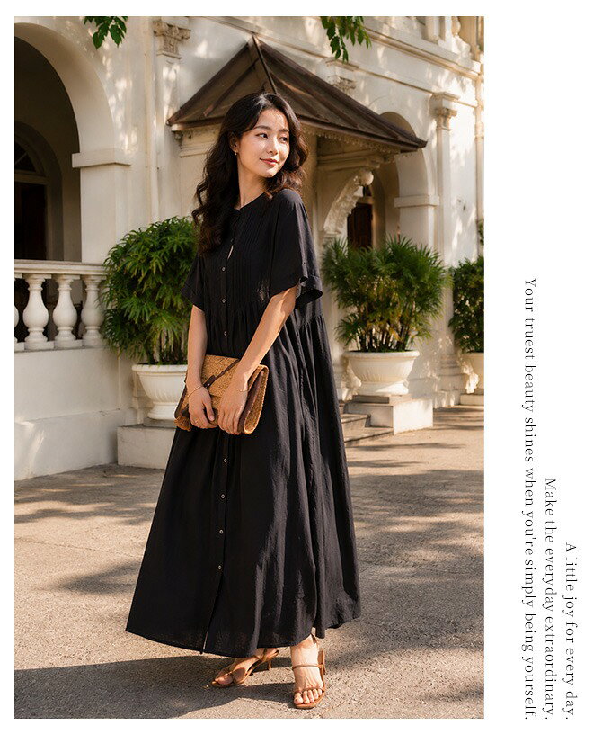 心地の良い涼し気なピンタックインド綿ワンピース レディース ファッション ワンピース シャツ ブラウス ピンタック インド綿 オーバーサイズ 羽織り 半袖 30代 40代 50代 60代 アラモード alamode otona 大人 kawaii 可愛い 洋服 かわいい服 【7月11日20時販売新作】 a-la-mode-10015067 ALAMODE アラモード サンプル画像2