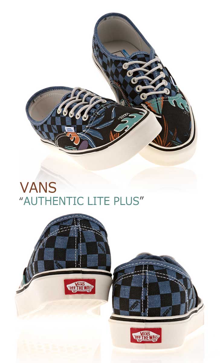 AUTHENTIC LITE PLUS BLUE/PARROTS/CHECK【バンズ】 【超軽量】【VN0004OQIJ6】 シューズ