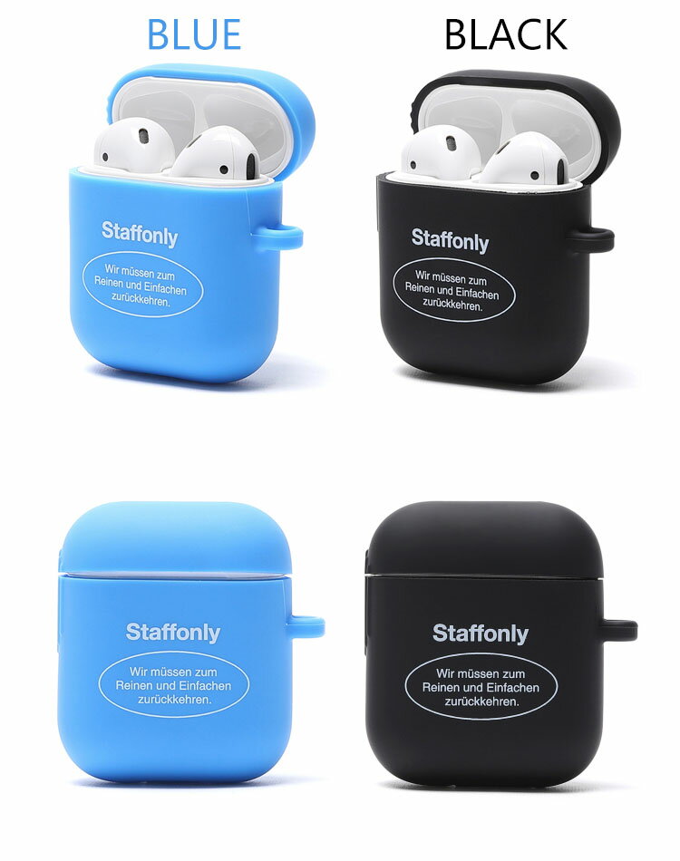 AirPods ケース 韓国 エアポッズケース STAFFONLY スタッフオンリー SLOGAN LOGO スローガンロゴ AIRPODS CASE お取り寄せ