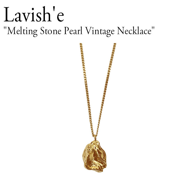 rVG lbNX Lavish'e fB[X Melting Stone Pearl Vintage Necklace eBO Xg[ p[ Be[W lbNX GOLD S[h ؍ANZT[ 301430002 ACC