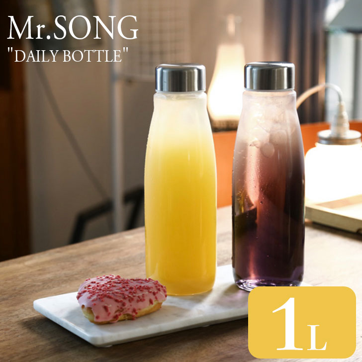 ミスターソング 水筒 1L おしゃれ Mr.SONG DAILY BOTTLE デイリーボトル CLEAR クリア シルバー 軽量 ジム 運動 ヨガ 腸活 サステナブル 直飲み アウトドア スポーツ ダイエット 水 4305866112 01 ACC 1