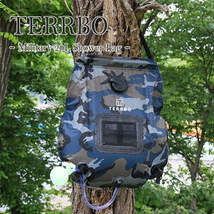 ポータブルシャワー 簡易シャワー アウトドア シャワー TERRBO タルボ MILITARY 20L SHOWER BAG ミリタリー 20l シャワーバッグ アウトドア キャンプ 水温計 海水浴 屋外 携帯用 手動 PVC カモフラージュ 迷彩 4232722068 OTTD