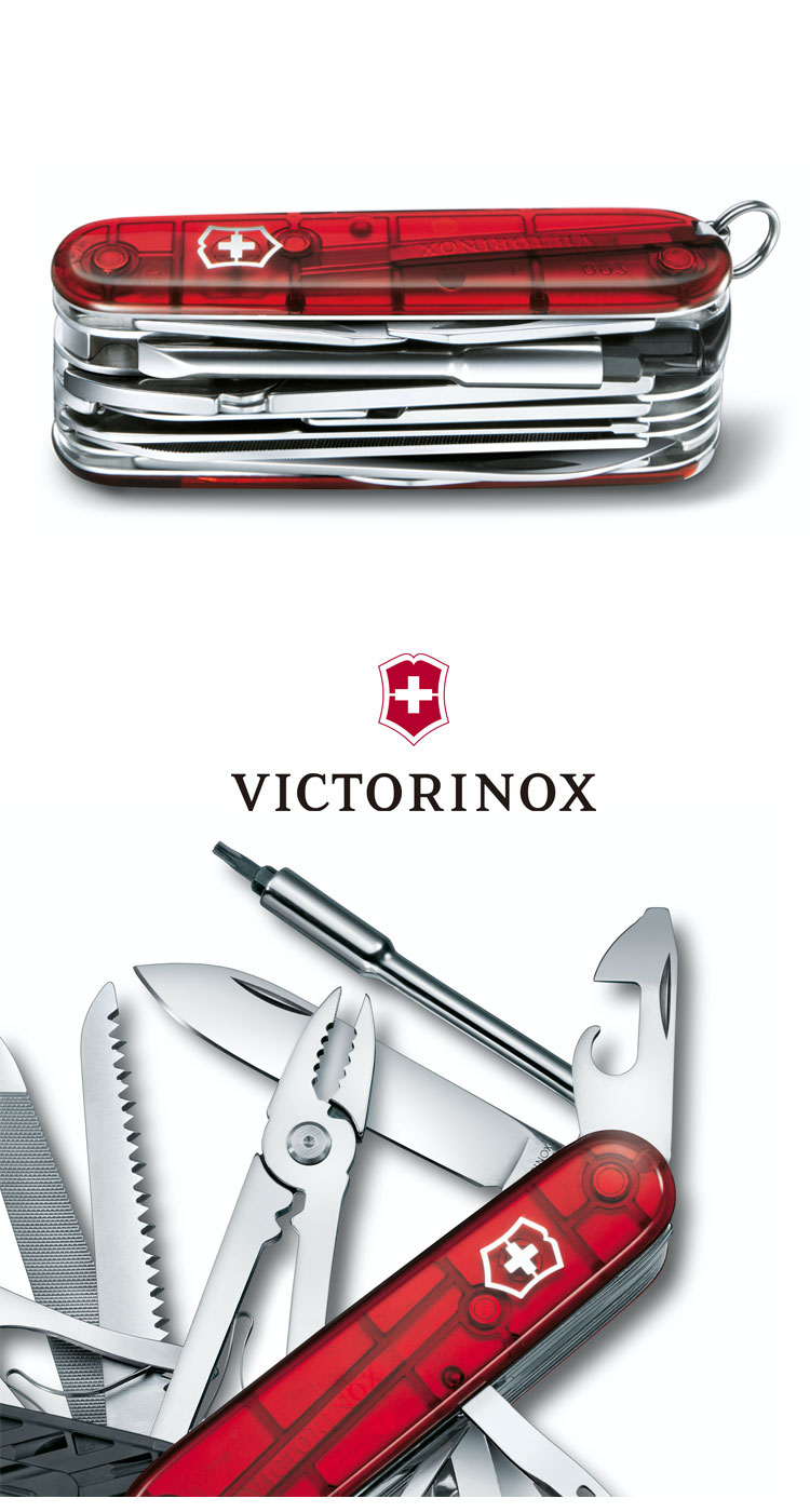 VICTORINOX ナイフ 万能ナイフ ビクトリノックス サイバーツール L マルチツール 小型ナイフ はさみ ドライバー カッター コンパクト 小型 折りたたみ アウトドア キャンプ レジャー 登山 多機能 軽量 RED レッド 1.7775.T OTTD 3