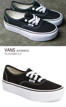 バンズ スニーカー VANS レディース AUTHENTIC PLATFORM 2.0 オーセンティック プラットフォーム BLACK ブラック 厚底 VN0A3AV8BLK FLVNAA1U13 シューズ