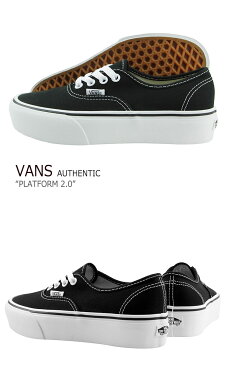 バンズ スニーカー VANS レディース AUTHENTIC PLATFORM 2.0 オーセンティック プラットフォーム BLACK ブラック 厚底 VN0A3AV8BLK FLVNAA1U13 シューズ