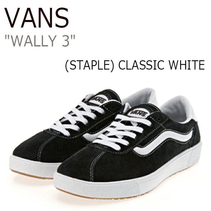 バンズ スニーカー VANS メンズ レディース WALLY 3 ウォーリー3 (STAPLE) BLACK TRUE WHITE ステープル ブラック VN0A3DPWOS7 シューズ