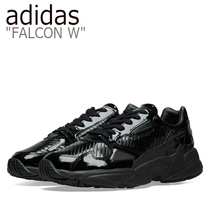 アディダス ファルコン スニーカー adidas レディース FALCON W ファルコンウーマン ダッドシューズ BLACK ブラック CG6248 シューズ 【中古】未使用品