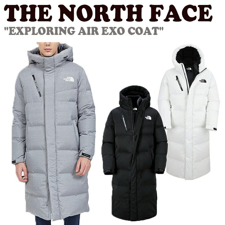 ノースフェイス ダウン THE NORTH FACE メンズ レディース EXPLORING AIR EXO COAT エクスプローリング エア EXO コート ダウンコート ロングダウン ホワイト グレー ブラック NC1DJ58A/B/C NC1DK61A ウェア 【中古】未使用品