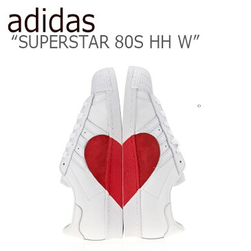 アディダス スーパースター スニーカー adidas メンズ レディース SUPERSTAR 80S HALF HEART W スーパースター80S ハーフハート WHITE SCARLE ホワイト スカーレット CQ3009 シューズ 【中古】未使用品