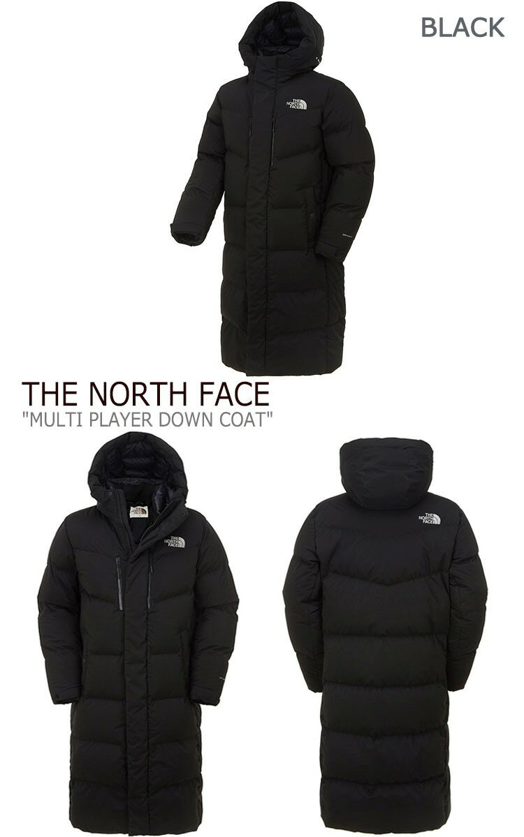 ノースフェイス ロングダウン THE NORTH FACE メンズ レディース MULTI PLAYER DOWN COAT マルチ プレーヤー ダウンコート REAL BLACK BLACK ブラック CHARCOAL GREY グレー DARK GREEN グリーン NC1DK53J/K/L/M ウェア 【中古】未使用品