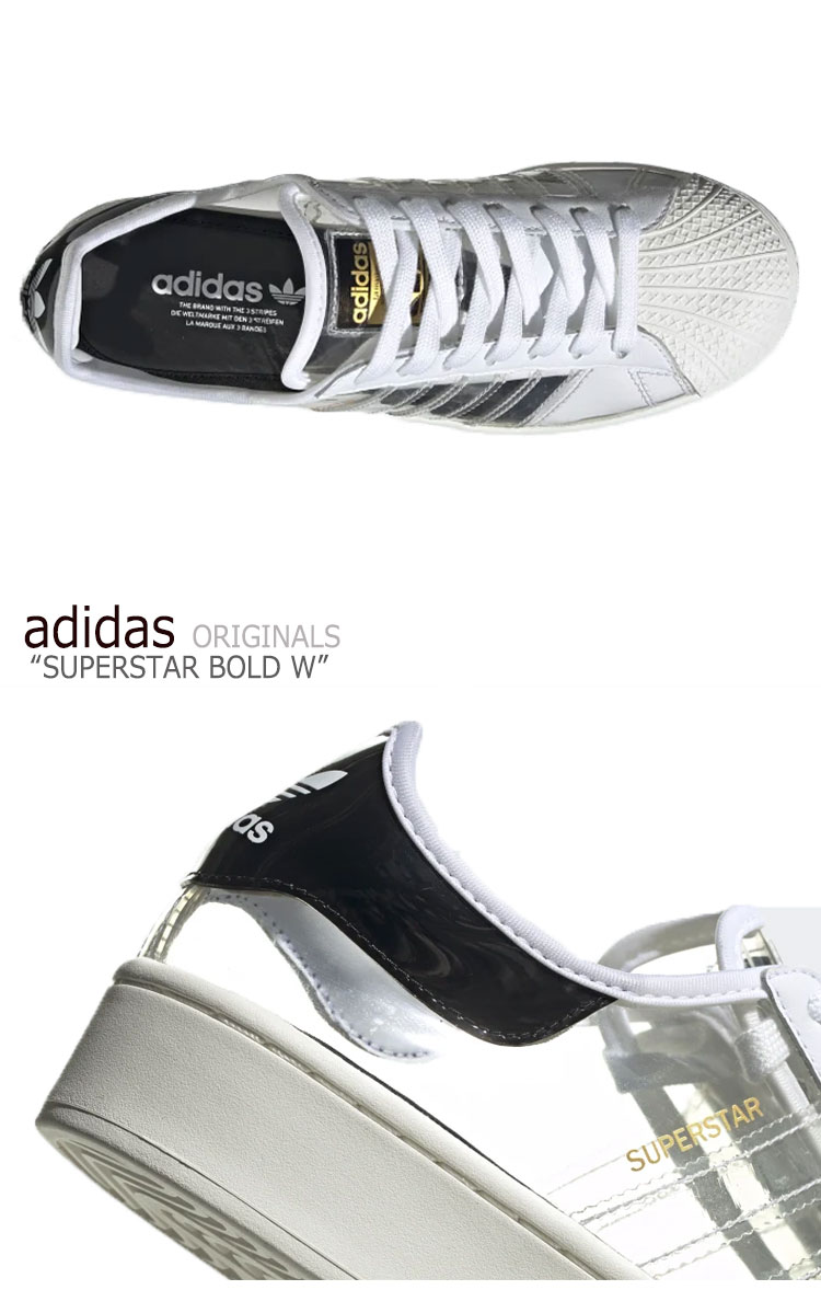 アディダス スーパースター スニーカー adidas レディース SUPERSTAR BOLD W スーパースター ボールド WHITE ホワイト SILVER シルバー FV3361 シューズ 【中古】未使用品