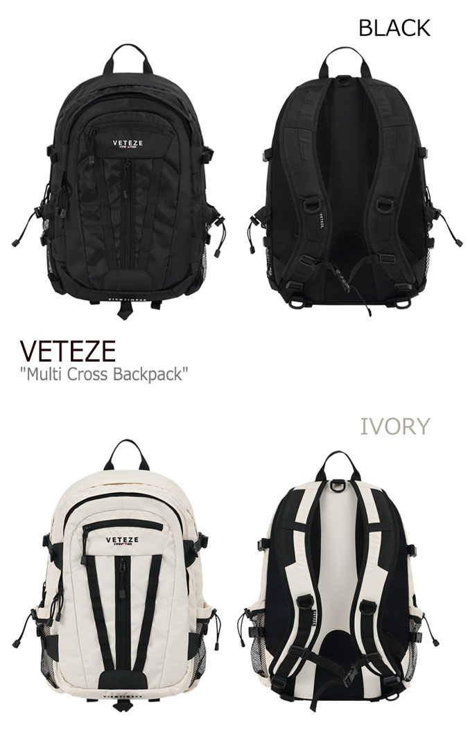 ベテゼ リュックサック VETEZE メンズ レディース Multi Cross Backpack マルチ クロス バックパック BLACK IVORY BEIGE ブラック アイボリー ベージュ MCBP1/2/3 バッグ