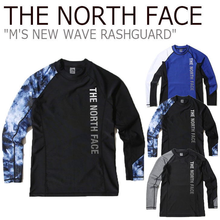 ノースフェイス 水着 THE NORTH FACE メンズ M'S NEW WAVE RASHGUARD ニュー ウエーブ ラッシュガード BLUE ブルー BLACK ブラック GREY グレー NT7TK03J/K/L ウェア 【中古】未使用品